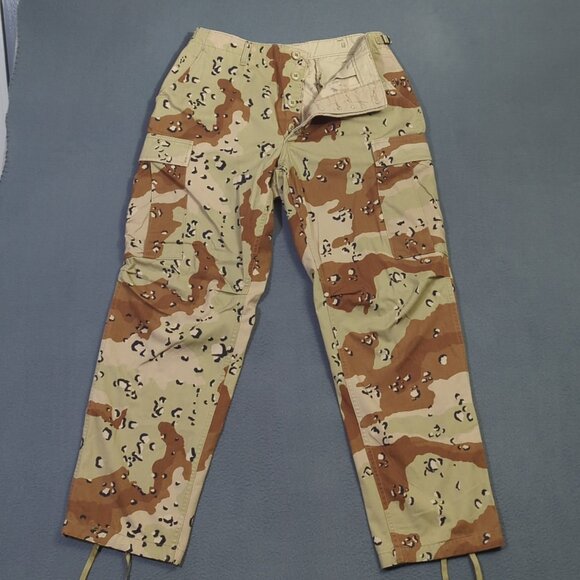 Vintage Military Pants Men's Medium Regular Chocolate Chip Desert Camo Cargo 90s - Picture 1 of 13